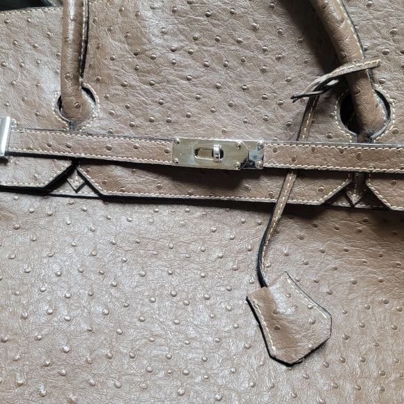 Brown Leather Purse / Handbag with clasp closure - Picture 14 of 14